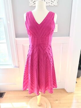 Bright Pink Calvin Klein Fit & Flare Dress size 2